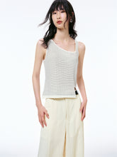Women's Asymmetric Slit Knit Vest